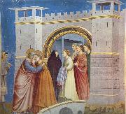 GIOTTO di Bondone Anna and Joachim Meet at the Golden Gate Sweden oil painting artist